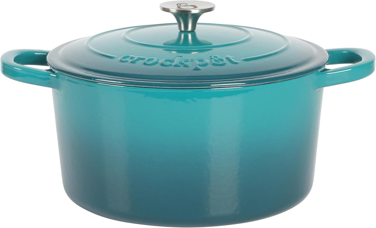 3 Quart Enameled Cast Iron Dutch Oven – Aqua - Curated Catalog B5