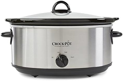 7 Quart Oval Manual Slow Cooker – Stainless Steel - Curated Catalog U2