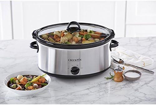 7 Quart Oval Manual Slow Cooker – Stainless Steel - Curated Catalog U2