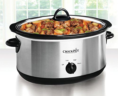 7 Quart Oval Manual Slow Cooker – Stainless Steel - Curated Catalog U2