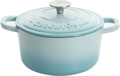 3 Quart Enameled Cast Iron Dutch Oven – Aqua - Curated Catalog B5