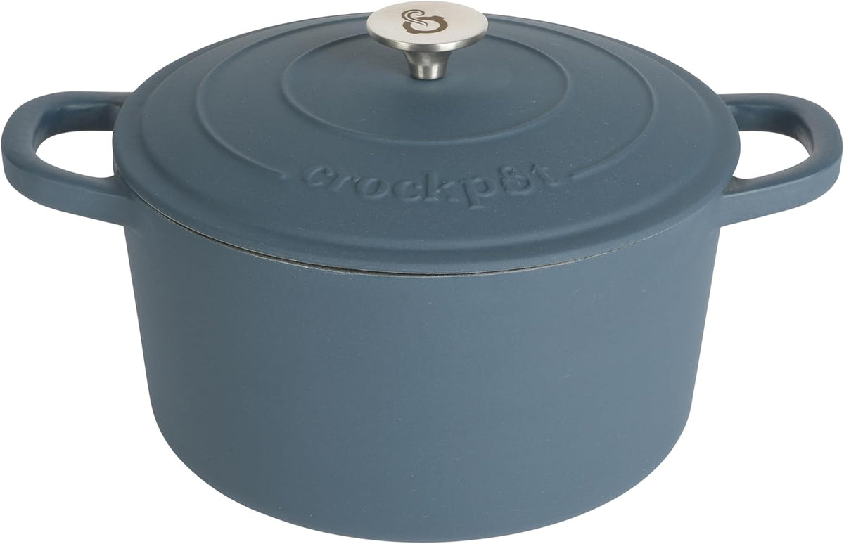 3 Quart Enameled Cast Iron Dutch Oven – Aqua - Curated Catalog B5