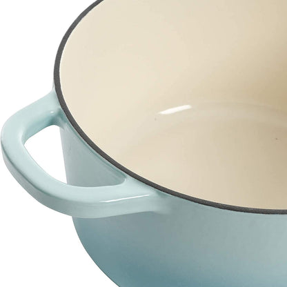 3 Quart Enameled Cast Iron Dutch Oven – Aqua - Curated Catalog B5
