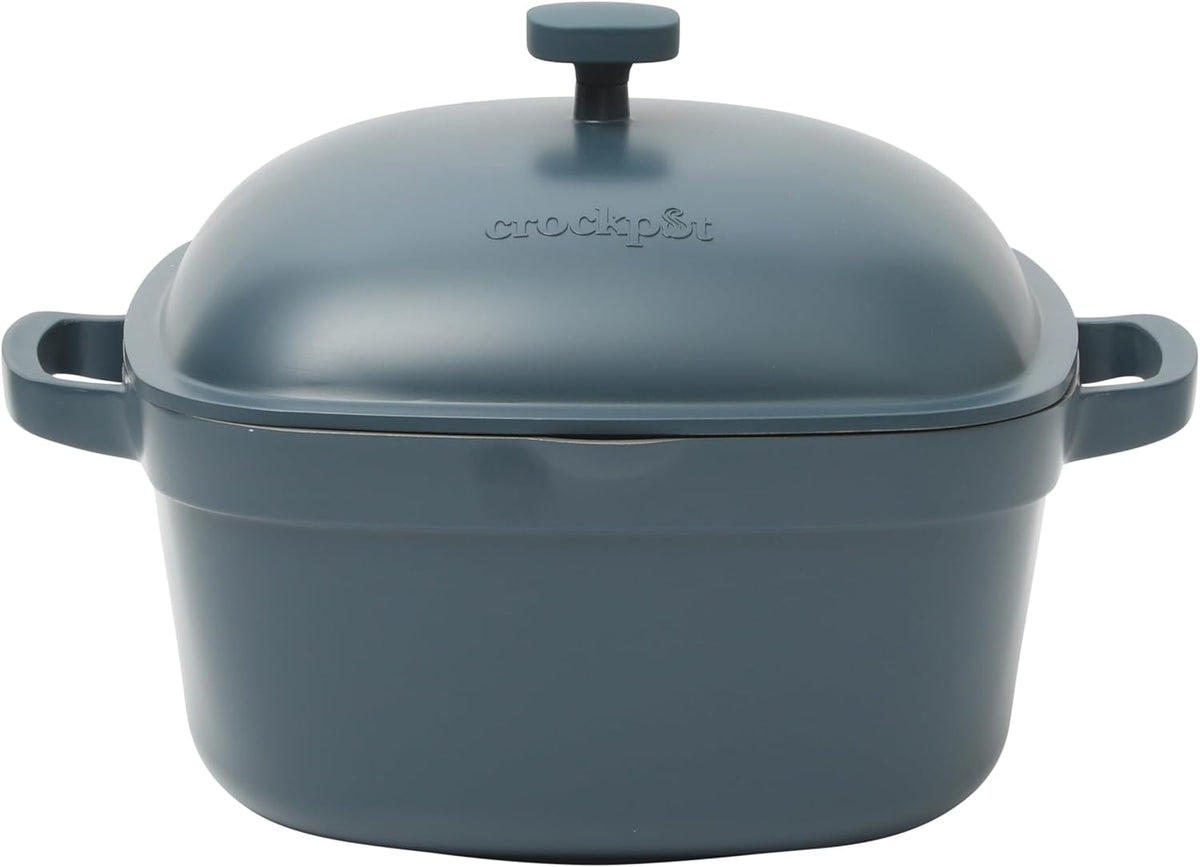 3 Quart Enameled Cast Iron Dutch Oven – Aqua - Curated Catalog B5